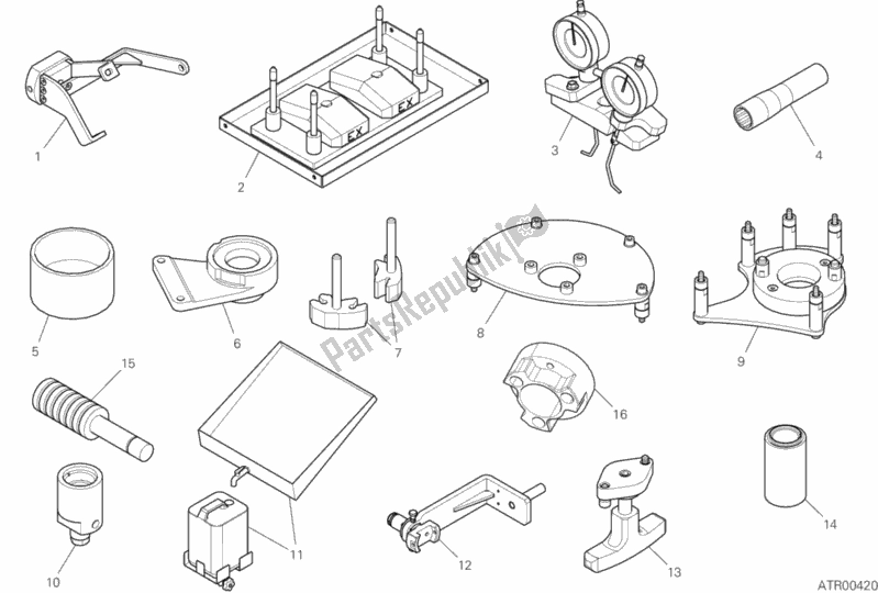 All parts for the 01b - Workshop Service Tools (engine) of the Ducati Superbike Panigale V4 S 1100 2020